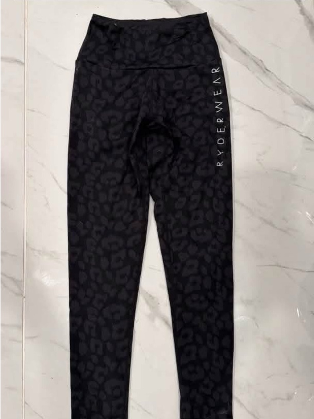 Ryderwear Black Charcoal Leopard High-Rise Leggings